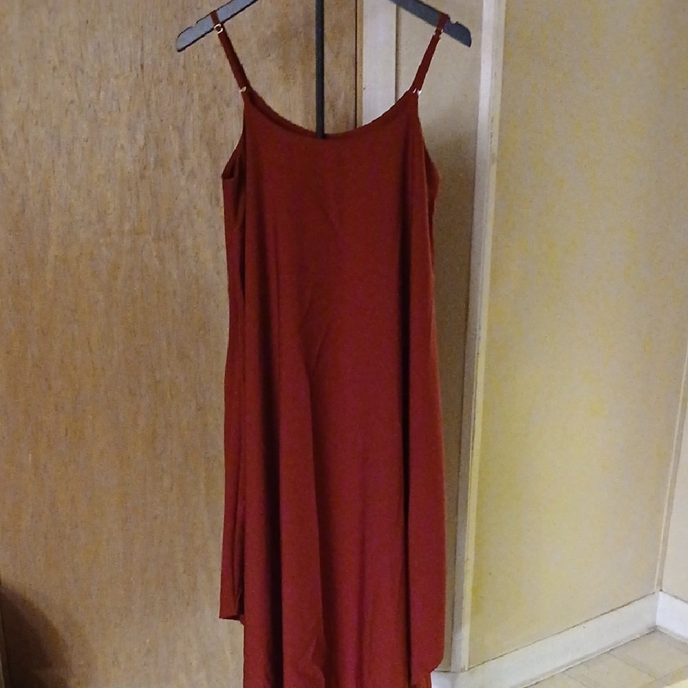 Chic Asymmetrical Red Dress